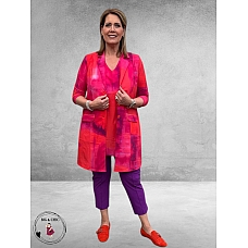 Plus Basics Blazer Long Jacket Bright Batik